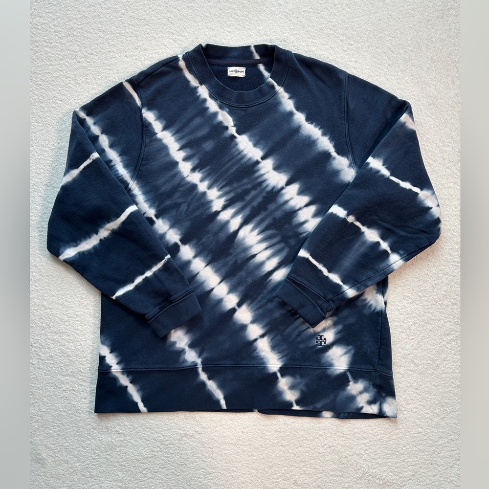 Tory Sport Tie-Dye Print Crew Neck Sweatshirt‎ Womens small pullover